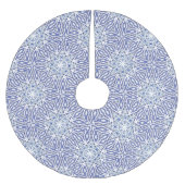 Weihnachtsbaum Rock Blue White Star Muster Polyester Weihnachtsbaumdecke (Vorderseite)