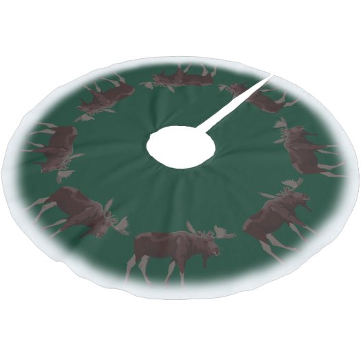 Weihnachtsbaum Rock Holiday Moose Decke Polyester Weihnachtsbaumdecke (Schrägansicht)