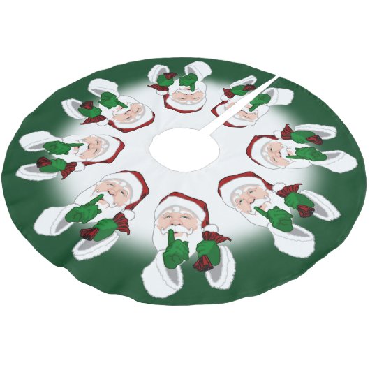 Weihnachtsbaum Rock Holiday Santa Deco Polyester Weihnachtsbaumdecke (Schrägansicht)