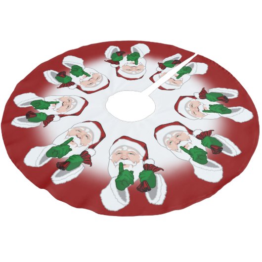 Weihnachtsbaum Rock Holiday Santa Deco Polyester Weihnachtsbaumdecke (Schrägansicht)