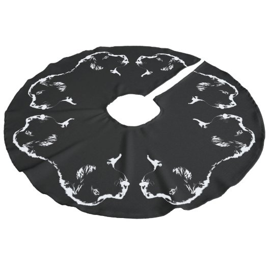 Weihnachtsbaum-Rock-Hunde Tree-Röcke Leinenimitat Weihnachtsbaumdecke (Schrägansicht)