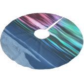 Weihnachtsbaum-Rock in der Nacht Polyester Weihnachtsbaumdecke (Schrägansicht)