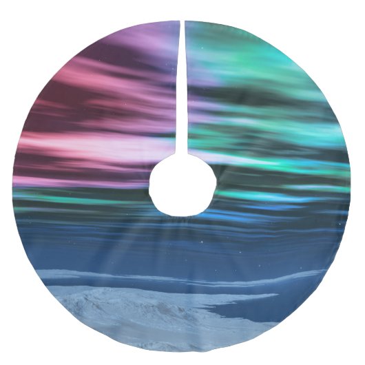 Weihnachtsbaum-Rock in der Nacht Polyester Weihnachtsbaumdecke (Vorderseite)