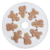 Weihnachtsbaum-Rock/Ingwer Brot Mann Kranz Fleece Weihnachtsbaumdecke (Vorderseite)