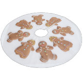 Weihnachtsbaum-Rock/Ingwer Brot Mann Kranz Fleece Weihnachtsbaumdecke (Schrägansicht)