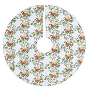 Weihnachtsbaum-Rock-Partridge Polyester Weihnachtsbaumdecke