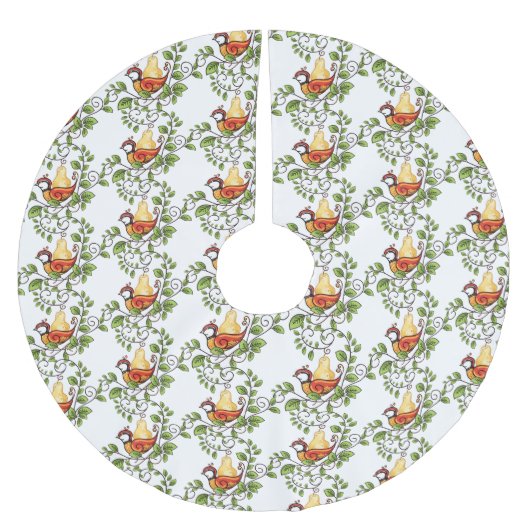 Weihnachtsbaum-Rock-Partridge Polyester Weihnachtsbaumdecke (Vorderseite)