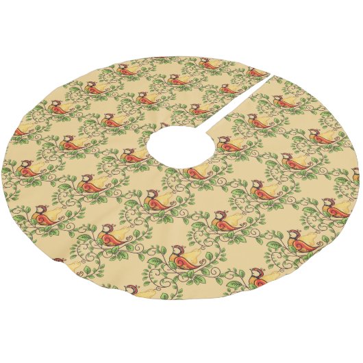 Weihnachtsbaum-Rock-Partridge Polyester Weihnachtsbaumdecke (Schrägansicht)