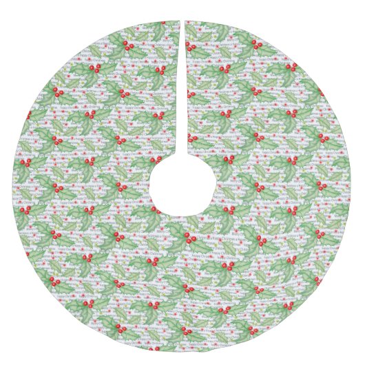 Weihnachtsbaum Rock/Pointsettias Polyester Weihnachtsbaumdecke (Vorderseite)