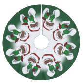 Weihnachtsbaum Rock Schwarzer Weihnachtsdekor Polyester Weihnachtsbaumdecke (Vorderseite)