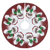 Weihnachtsbaum Rock Schwarzer Weihnachtsdekor Polyester Weihnachtsbaumdecke (Vorderseite)