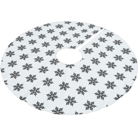 Weihnachtsbaum-Rock-Snowflakes Polyester Weihnachtsbaumdecke (Schrägansicht)