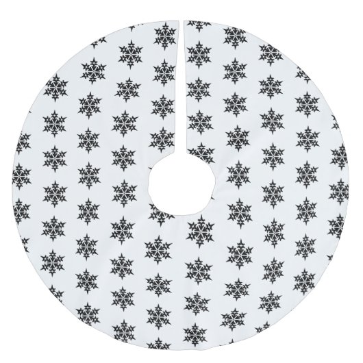 Weihnachtsbaum-Rock-Snowflakes Polyester Weihnachtsbaumdecke (Vorderseite)