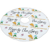 Weihnachtsbaum Rock Snowman Frogging Pilz Polyester Weihnachtsbaumdecke (Schrägansicht)