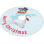 Weihnachtsbaum Rock Snowman mit Gitarrenspass Polyester Weihnachtsbaumdecke (Schrägansicht)