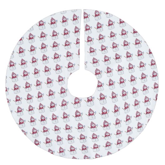 Weihnachtsbaum Rock Snowman Polyester Weihnachtsbaumdecke (Vorderseite)