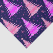Weihnachtsbaum Rosa blaues Muster Design Seidenpapier (Detail)