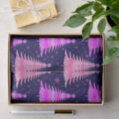 Weihnachtsbaum Rosa blaues Muster Design Seidenpapier (Geschenk)