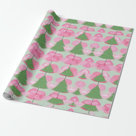 Weihnachtsbaum Rosa Geschenk Wrap Geburtstag Urlau Geschenkpapier