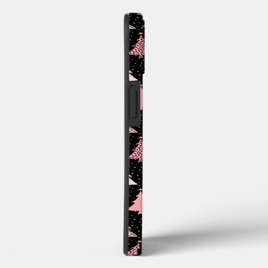 Weihnachtsbaum Rosa & Grün mit schwarzem Hintergru Case-Mate iPhone Hülle (Rückseite / Rechts)