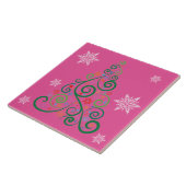 Weihnachtsbaum Rosa Keramik Tile Fliese (Seite)