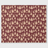 Weihnachtsbaum Rose Gold Glitzer Burgundy Maroon Geschenkpapier (Flach)