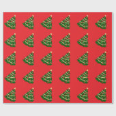 Weihnachtsbaum Rot Geschenkverpackungspapier Geschenkpapier (Flach)
