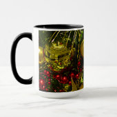 Weihnachtsbaum Rot & Gold Weihnachtsschmuck Tasse (Links)