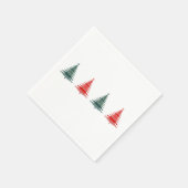 Weihnachtsbaum Rot Grün Design Serviette (Ecke)