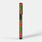 Weihnachtsbaum Rot Grüner Muster-Monogramm iPhone Hülle (Rechte Seite)
