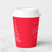 Weihnachtsbaum Rot Pappbecher (Rechts)