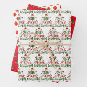 Weihnachtsbaum rot und grün geschenkpapier set (Beispiel)