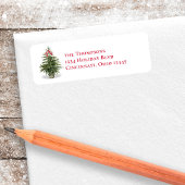 Weihnachtsbaum Rot und Grüne Rücksendeadresse