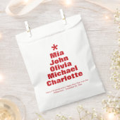 Weihnachtsbaum rot-weiße benutzerdefinierte Famili Geschenktütchen (Ausgeschnitten)