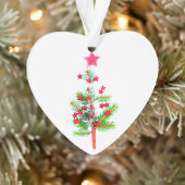 Weihnachtsbaum Rote Sterne und Zimtstift Ornament