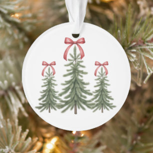 Weihnachtsbaum roter Bogen Retro Frohe Weihnachten Ornament