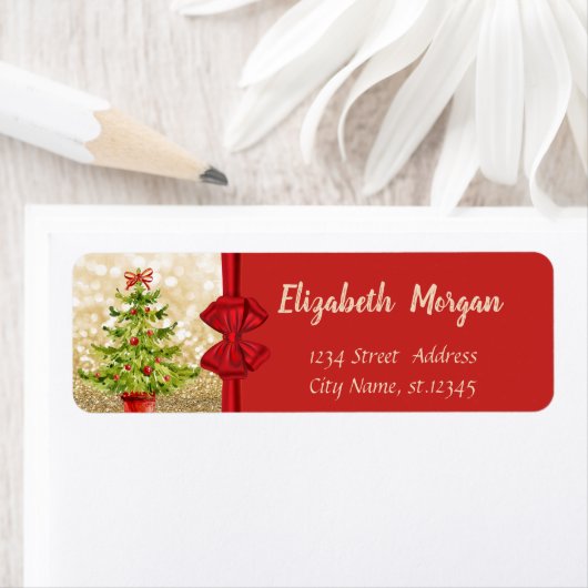 Weihnachtsbaum, Roter Bow, Goldweide (Insitu)