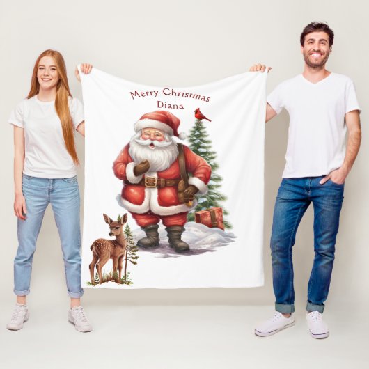 Weihnachtsbaum Roter Kardinal Fawn Fleecedecke (Beispiel)