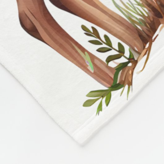 Weihnachtsbaum Roter Kardinal Fawn Fleecedecke (Ecke)