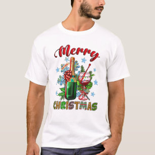 Weihnachtsbaum Roter Weinglas T-Shirt