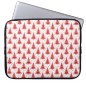 Weihnachtsbaum rotes Musterdesign Laptopschutzhülle (Vorderseite)