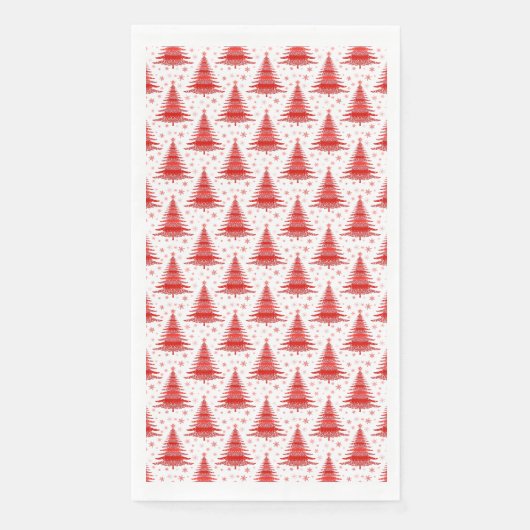 Weihnachtsbaum rotes Musterdesign Serviette (Vorderseite)