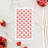 Weihnachtsbaum rotes Musterdesign Serviette (Beispiel)
