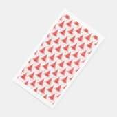 Weihnachtsbaum rotes Musterdesign Serviette (Ecke)