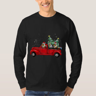 Weihnachtsbaum Rough Collie Dog Driving Xmas Truck T-Shirt