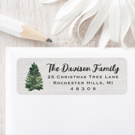 Weihnachtsbaum-Rücksendeadresse (Insitu)