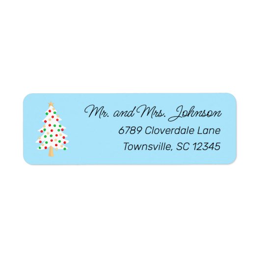 Weihnachtsbaum Rücksendeadresse (Vorne)