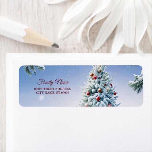 Weihnachtsbaum-Rücksendeadresse (Insitu)