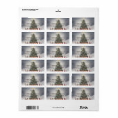 Weihnachtsbaum-Rücksendeadresse Adressaufkleber (Vorne)