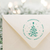 Weihnachtsbaum Rücksendeadresse Grüne Selbstfärbun Permastempel